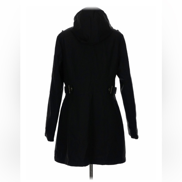 NewVia Spiga Black Fitted Animal Pattern Rain Coat Jacket with Zipper - Size M 🖤 - Picture 2 of 16